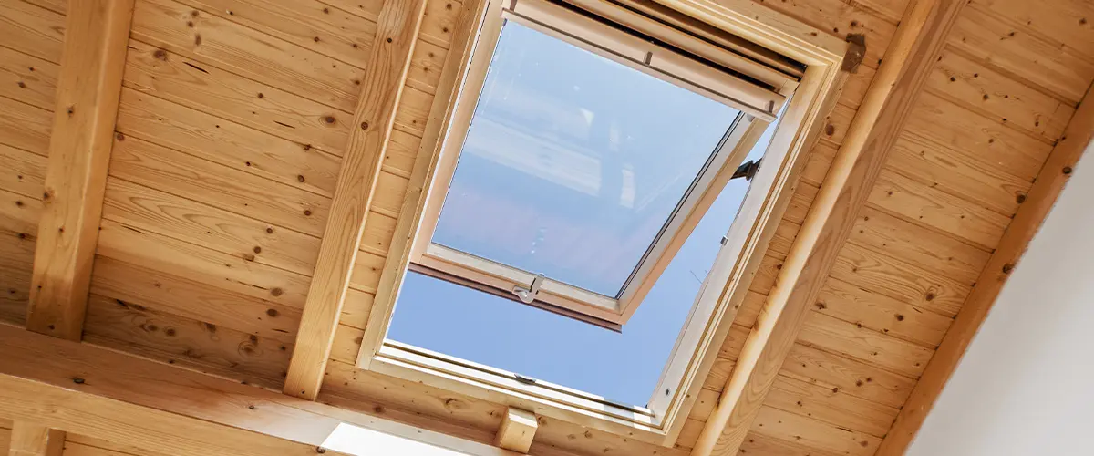 window skylight in kitchen space