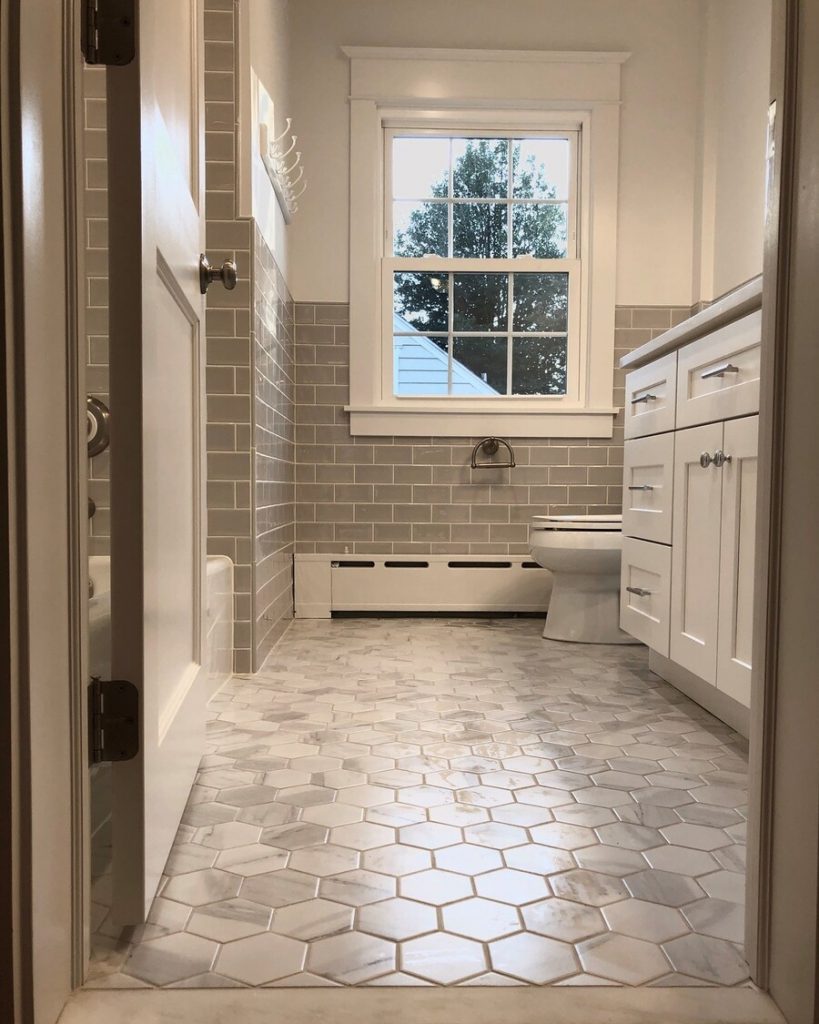 ceramic hexagonal bathroom tile