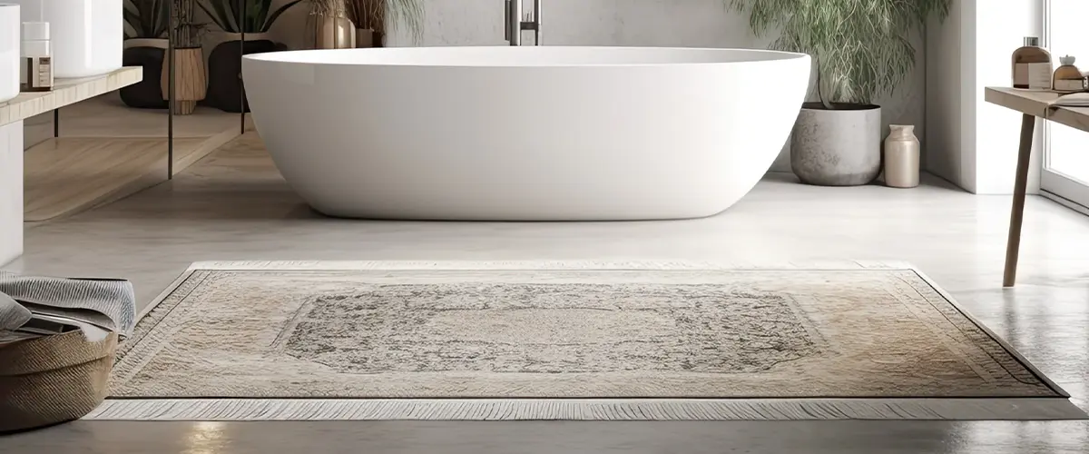 Large bathroom rug