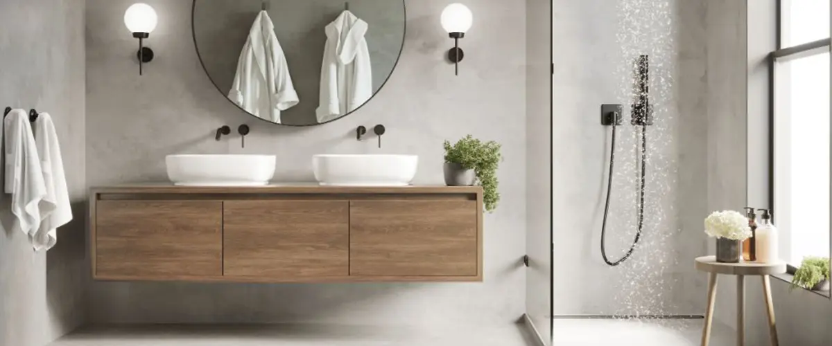 wooden floating vanities for bathrooms