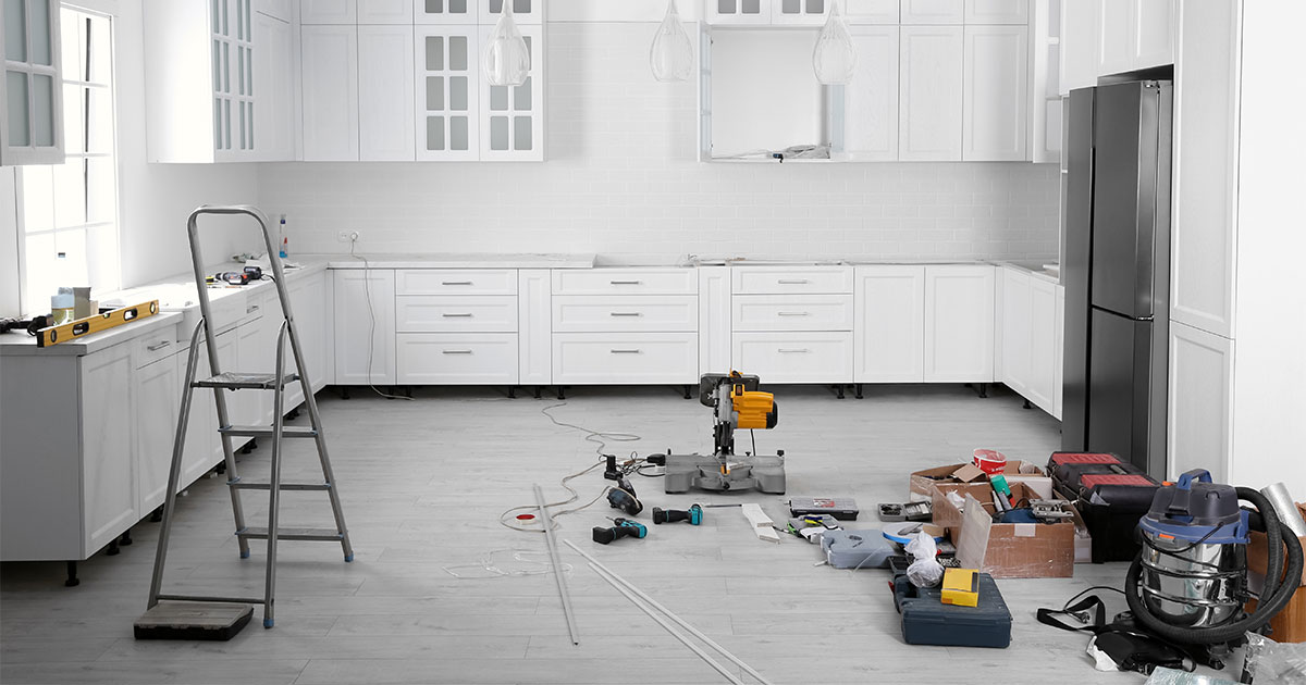 A kitchen remodeling process in Springfield