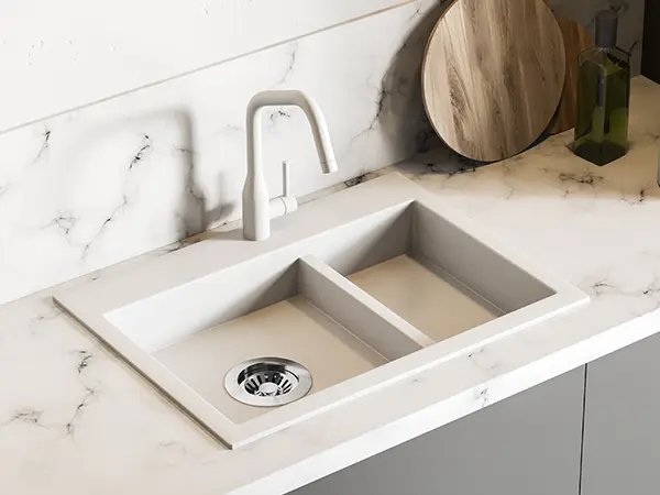 Minimalistic white sink