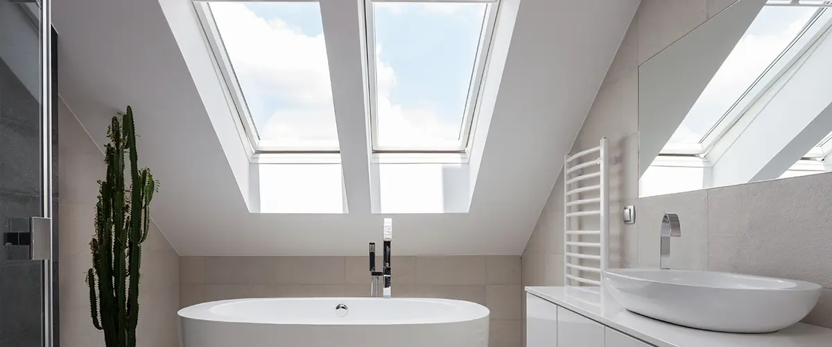 Skylight window in bathrooms