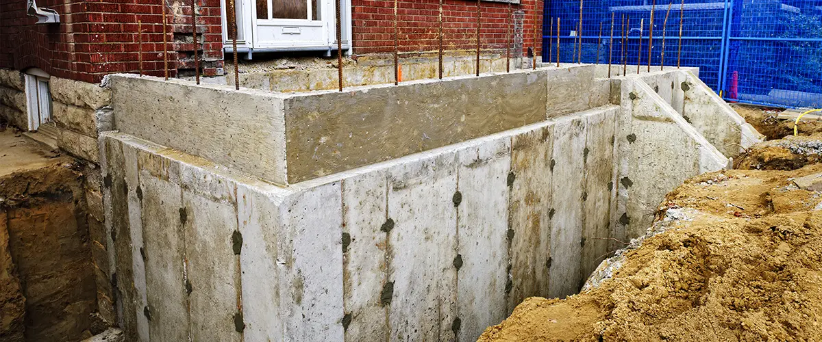 basement addition concrete foundation by pellak construction