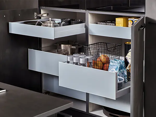 grey cabinet storage options