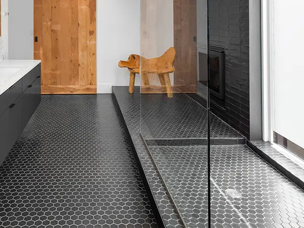 Tile flooring in a bathroom remodeling cost