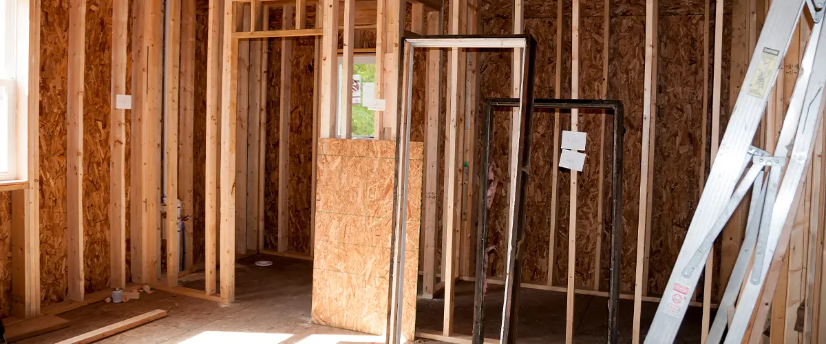 Drywall and framing for a home addition or a remodeling project