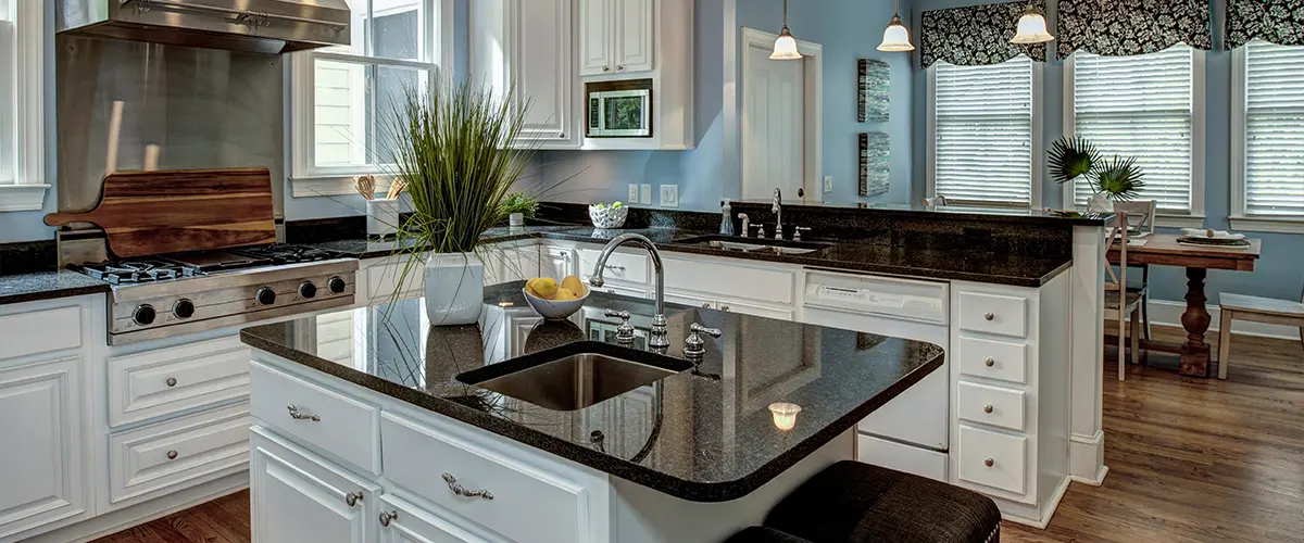 kitchen remodeling with black granite top in gladwyne PA