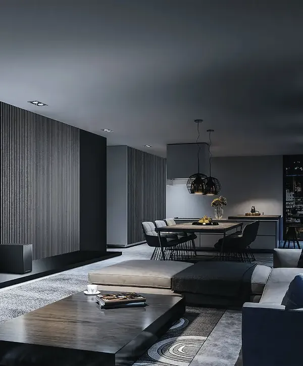 Black themed home remodeling with luxury touch